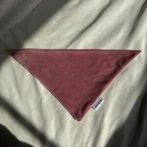 EUC, Solie & Co. Sparkly Berry Pink Faux Velvet Dog Bandana, Size Small